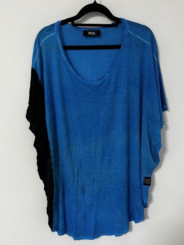 Diesel Beach Cover Up Tunica Light Blue Black M