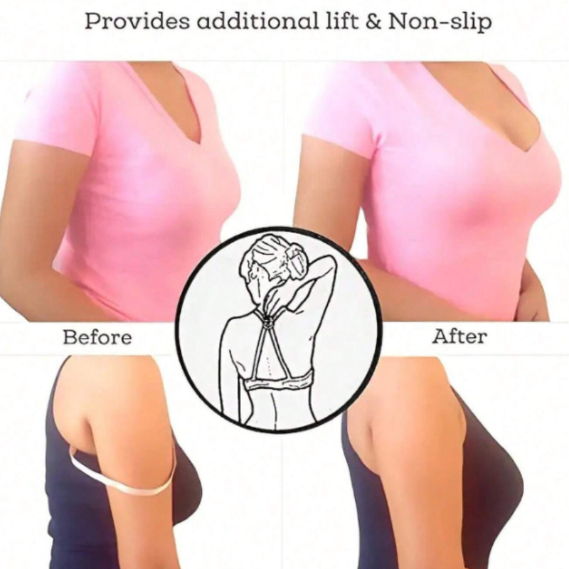4 Pcs Women Bra Strap Holder Clips for Racerback Anti-Slip Bra Cross Back Clips gallery