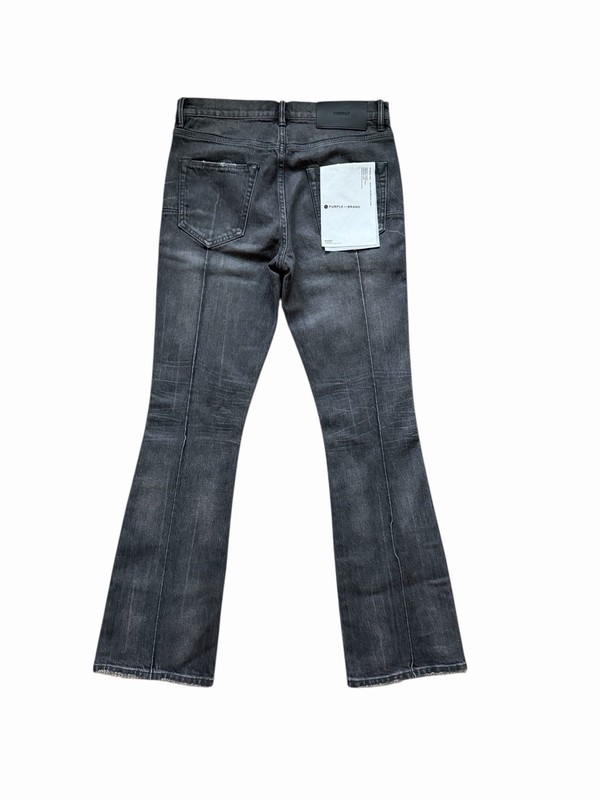 Purple Brand Jeans Men Slim Straight Flare Black P004 $330 Size 30x32 (30/32) gallery