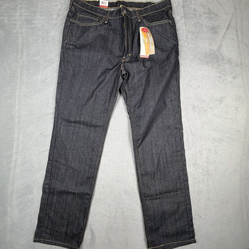 LEVI’S 541 ATHLETIC FIT RAW UNWASHED BLUE DENIM MEN SIZE 38X34 ZIP FLY NWT