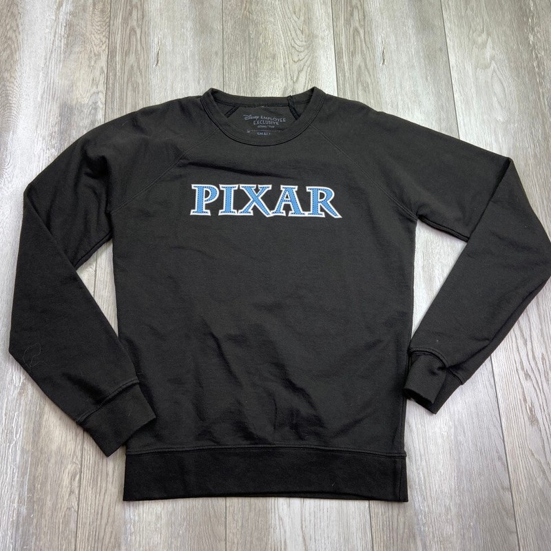 Disney Pixar Sweater Mens Small Black Blue Employee Exclusive Slim Casual Men *
