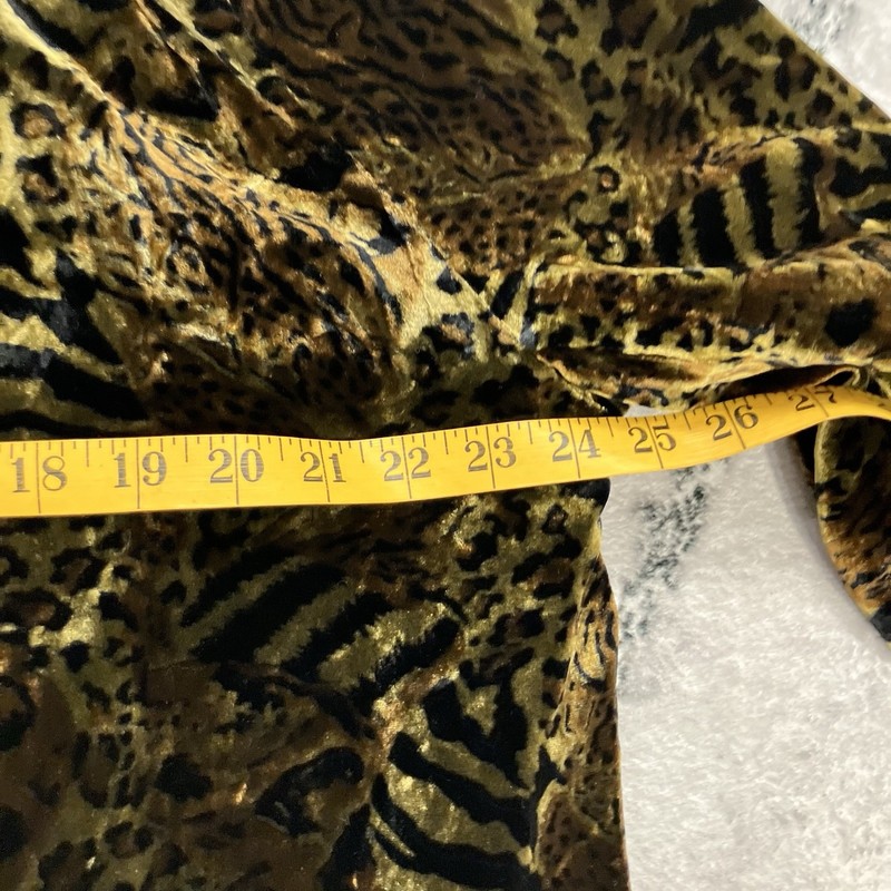 Vintage Rose Animal Print Velvet Burnout Duster Robe Jacket Silk Blend Size M gallery