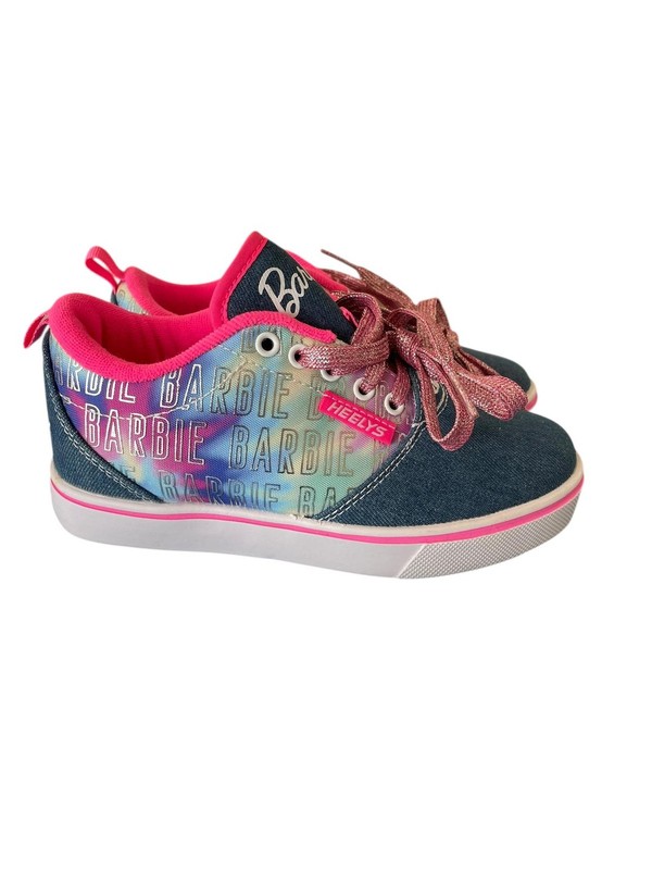 Heelys Girl Youth Kid Pro 20 Barbie HE101076 Skate Low Top Blue Pink Size 2