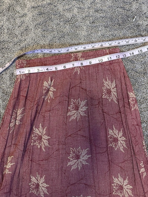Retro vintage Joanna Women’s S Burgundy Skirt Elastic Waist