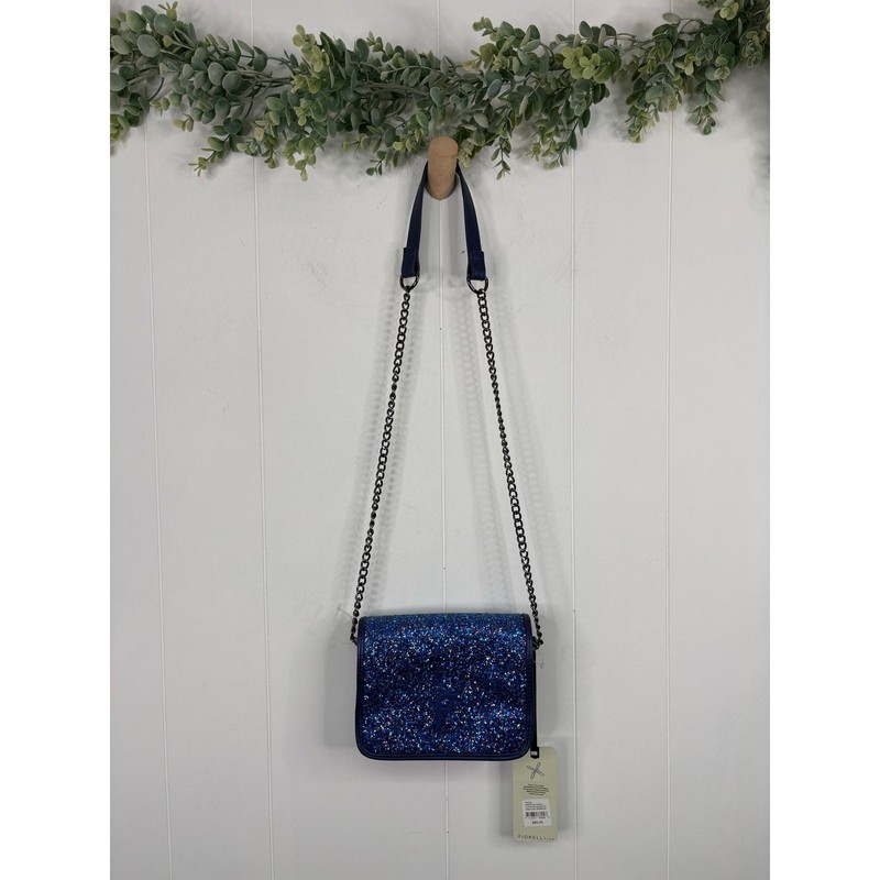 NWT Fiorelli Nighttails Blue Sparkle Shoulder Bag Flapover Crossbody Night Sky gallery