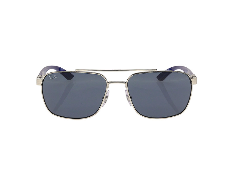 Ray-Ban R1270 Blue/Silver/Blue RB3701 Rectangular Sunglasses 59 mm gallery