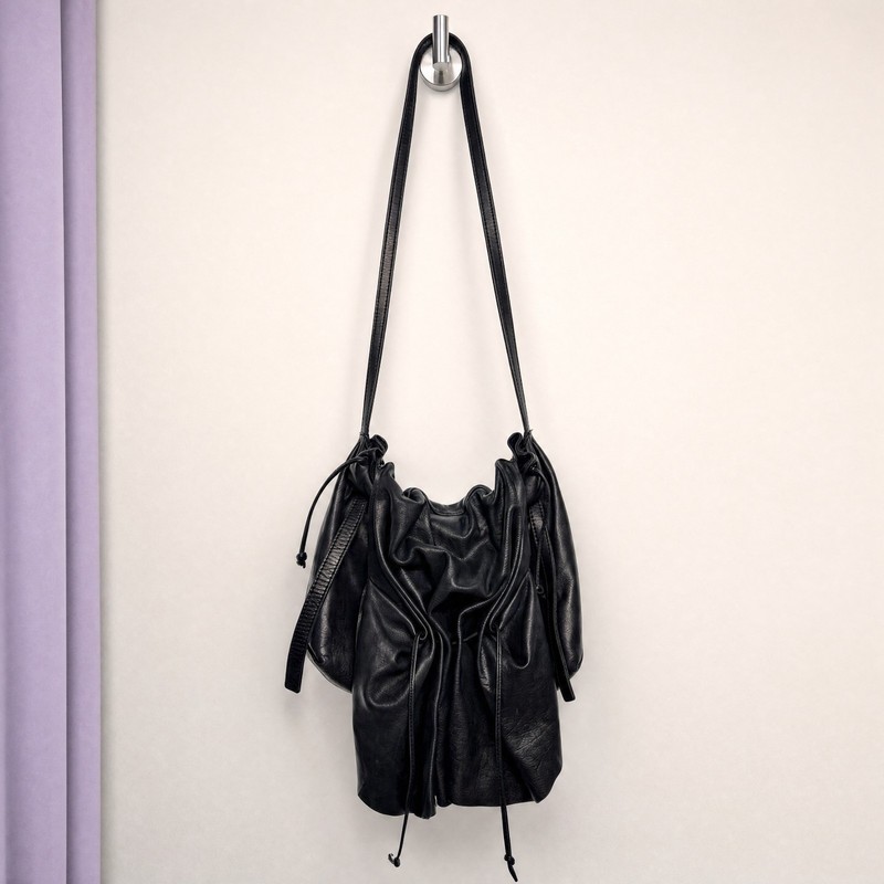 Yohji Yamamoto Collapsed Bag Vintage Black, OS