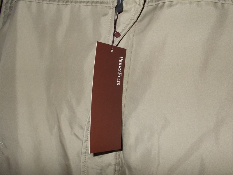 Perry Ellis Khaki Zippered Weather Resistant Men’s Jacket Size XL gallery