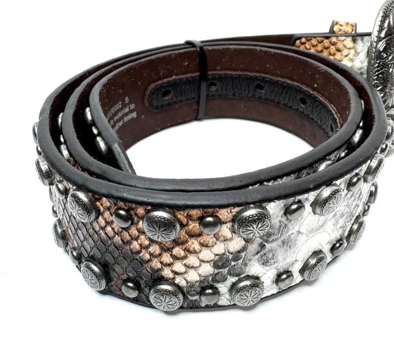 Angel Ranch D140000902 Womens Python StudsEdge Western Belt Multi- S Size gallery