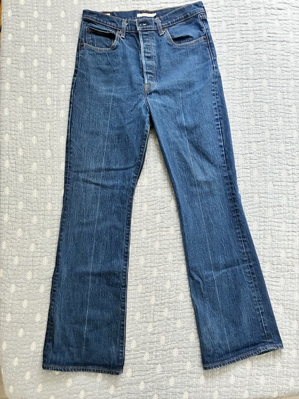 Levi’s Premium Women’s Blue Bootcut Jeans Ribcage 5-Pocket Button Fly gallery