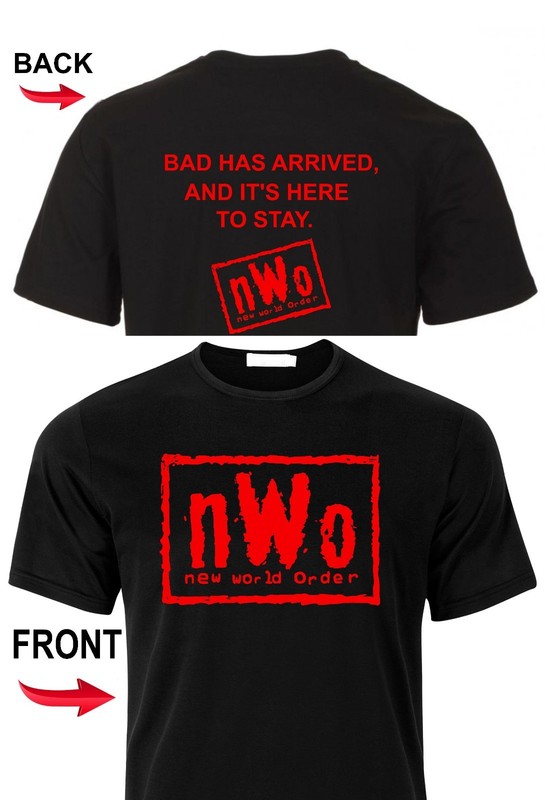 New World Order T-Shirt nWo Logo WCW Professional Wrestling T Shirt Tee
