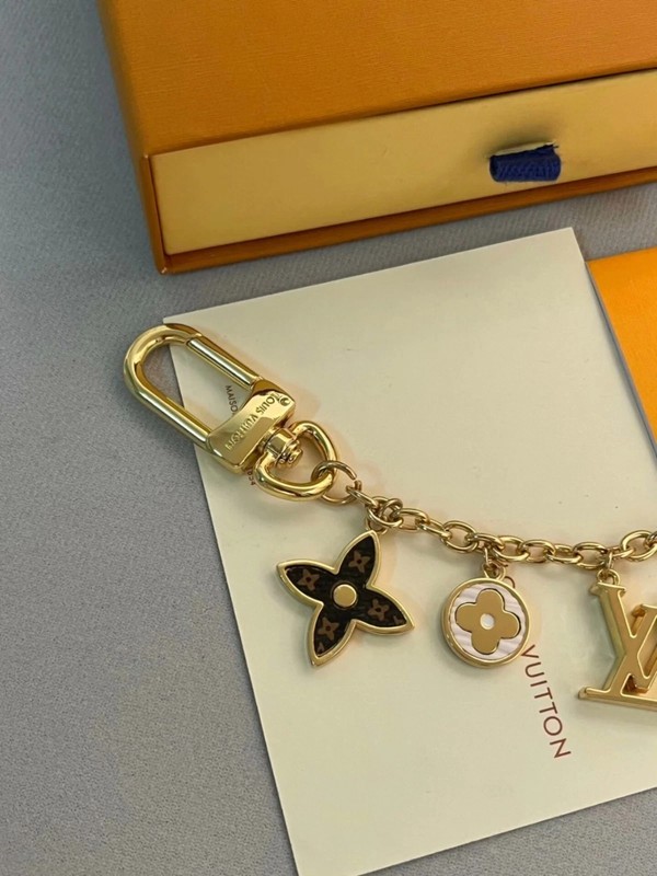 LV Monogram Idylle Bag Charm Chain Gold Key Holder M65162 gallery