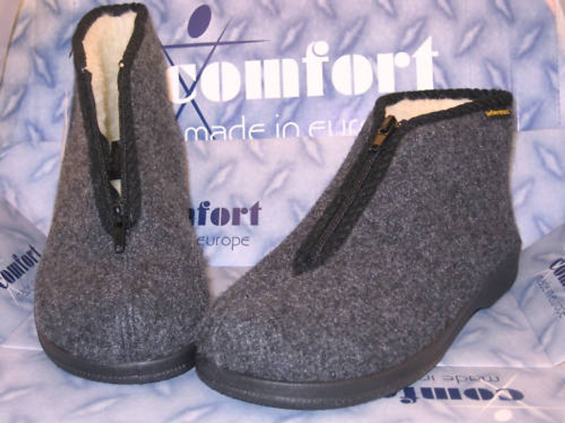 INTERMAX Hausschuhe Hüttenstiefel Hausstiefel Hüttenschuhe warm Filz&Wolle 40-47 gallery