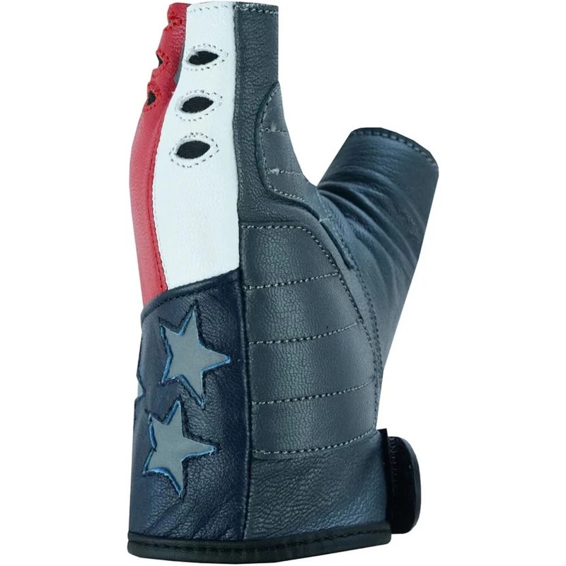 Mens Genuine Goat Leather Fingerless Half Finger Motorcycle Driving Biker Gloves gallery