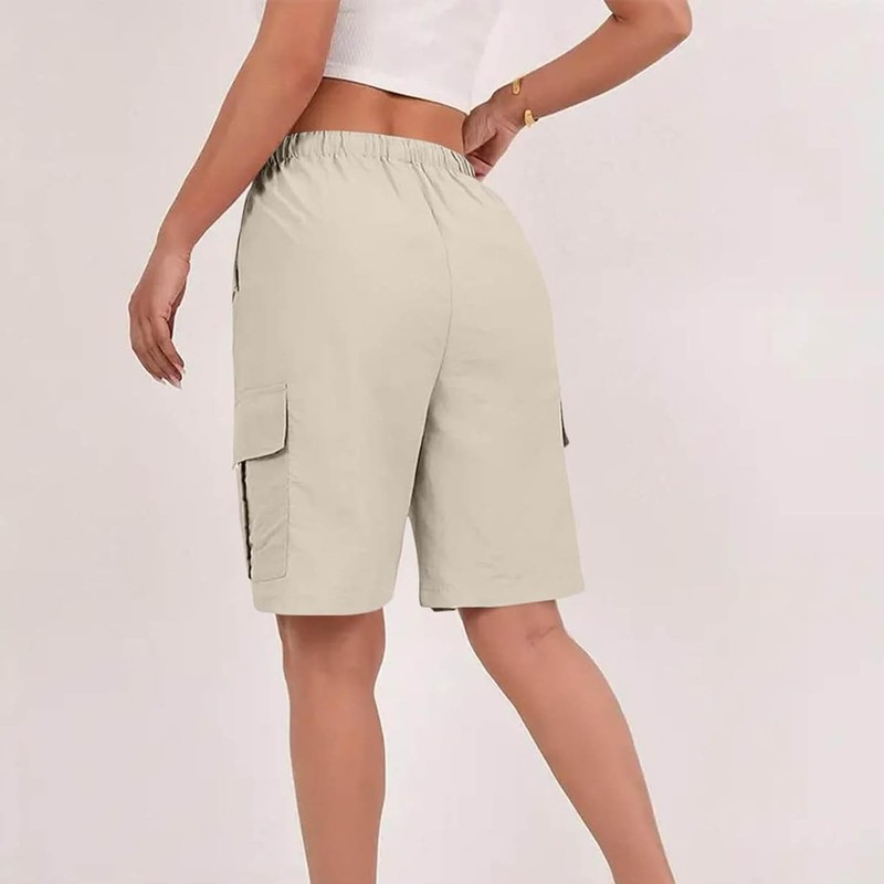 Women's Knee Length Bermuda Shorts Wide Leg Cargo Hiking Work Summer Pockets gallery