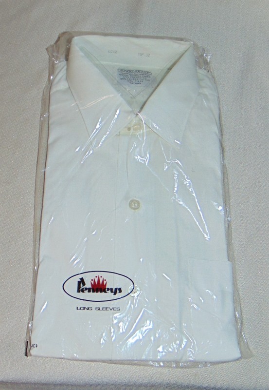 70’s Vintage Penneys Penn Prest Men’s Long Sleeve White Dress Shirt-15 1/2 X 32