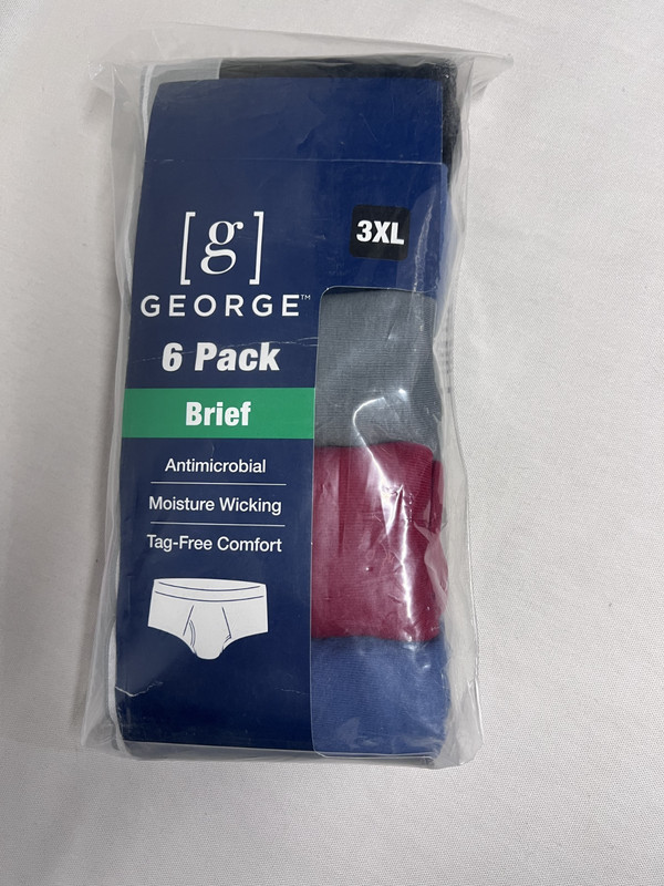 GEORGE 6-Pack Men's Cotton Tag-Free Comfort Brief /Mid-Rise Brief Odor Control gallery