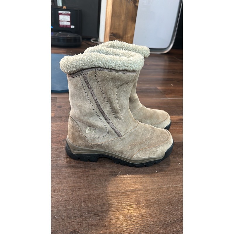 Sorel Water Fall Tan Suede Waterproof Snow Boots Thinsulate Womens 8 Gorpcore gallery