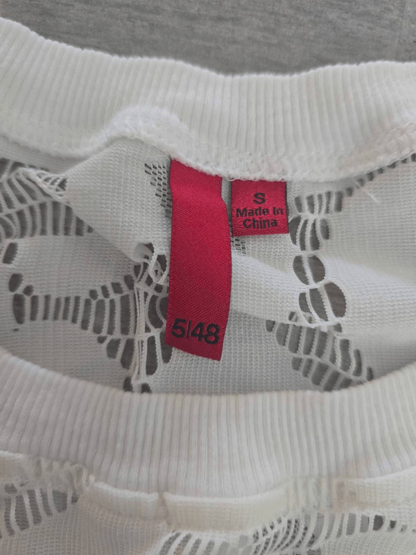 Women's 5/48 Lace Blouse Cream Ivory Off White Size Small gallery