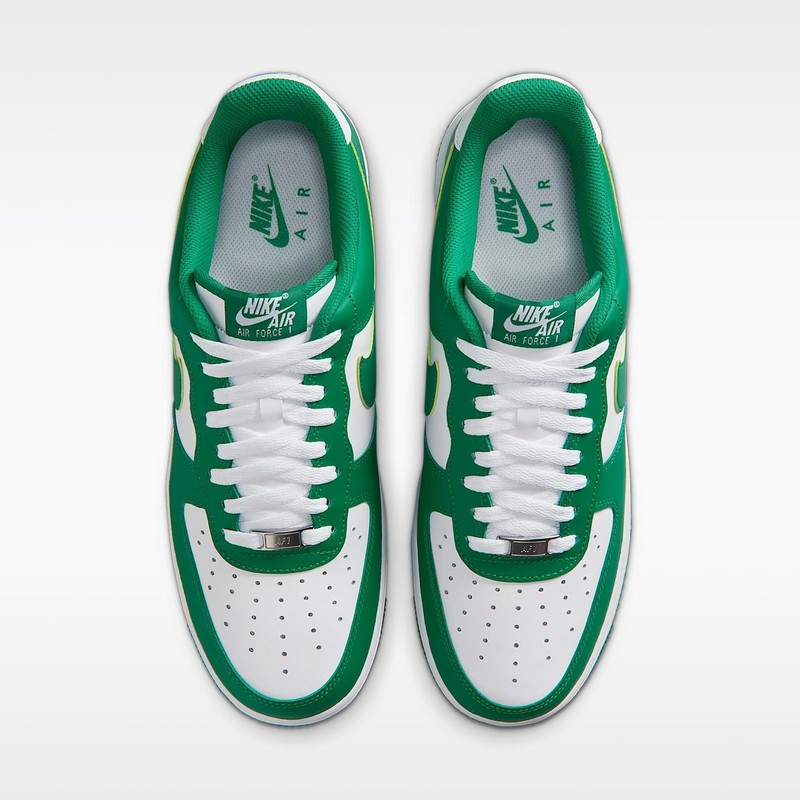 Nike Air Force 1 '07 Men's Shoes (White/White/Malachite) Size 8.5 - White/White/ gallery