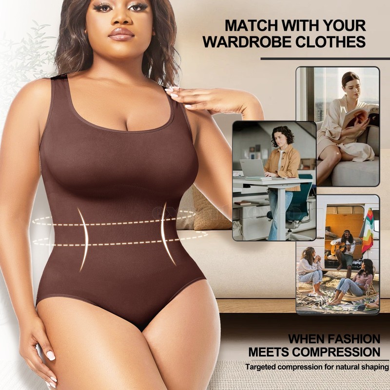 1XL 2XL 3XL 4XL 5XL Shapewear Bodysuit Women Tummy Control Body Shaper Body Suit gallery