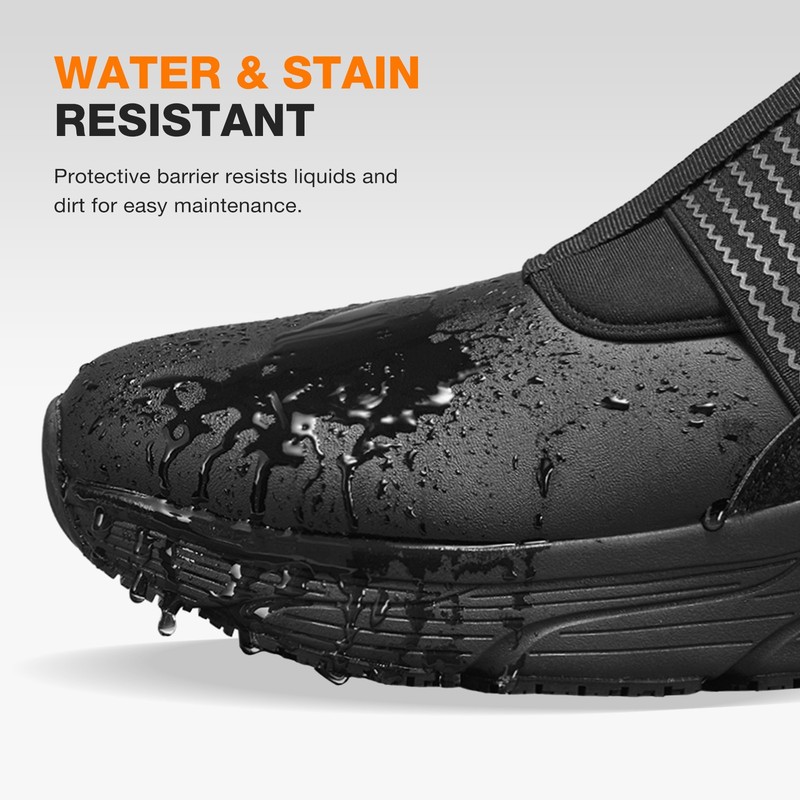 NINGO Men's Slip-Resistant Work Shoes Lightweight Water & Oil Resistant Sneakers gallery