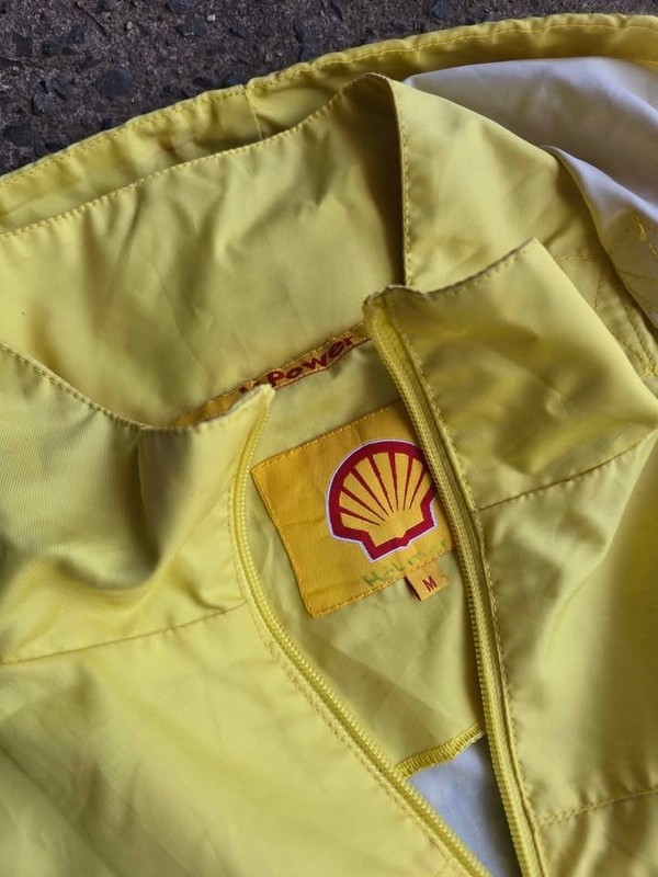 Shell V-Power Clubsmart Racing Jacket Yellow Windbreaker Y2K Motorsport Size M gallery