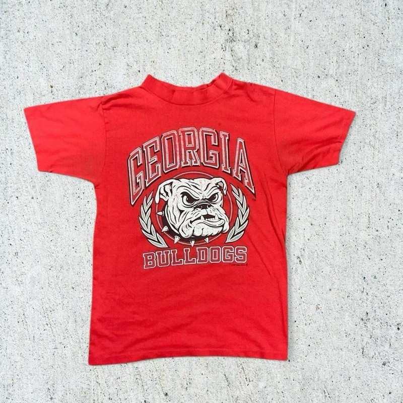 Vintage 1987 Georgia Bulldogs Single Stitch Graphic Shirt Size S