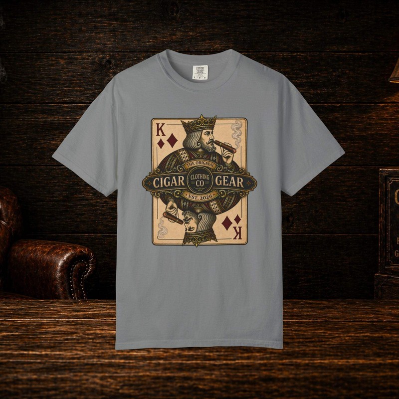 King of Diamonds Cigar T Shirt Men's Graphic Tee Poker & Cigar Apparel gallery