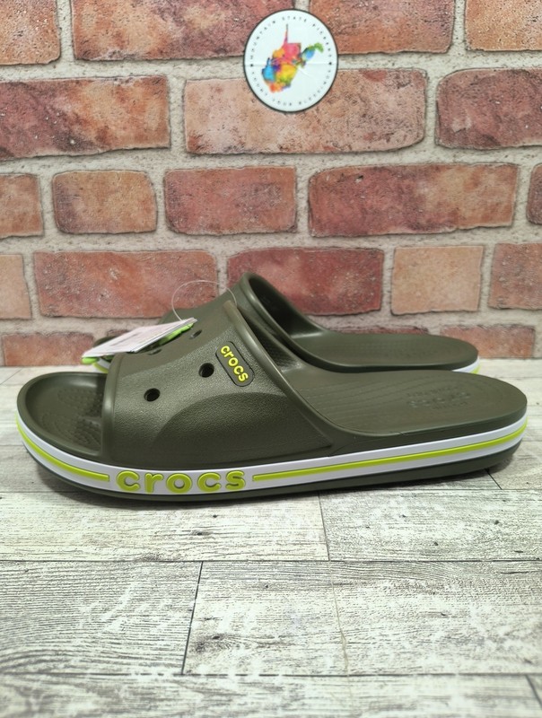 Crocs Bayaband Slide Sandals Men’s Size 11 Army Green 205392-309 NWT
