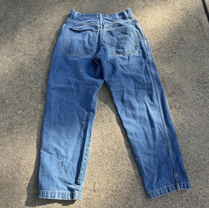 SUPER RARE JNCO 90's Basic Logo Baggy Blue Medium Wash Denim Jeans gallery