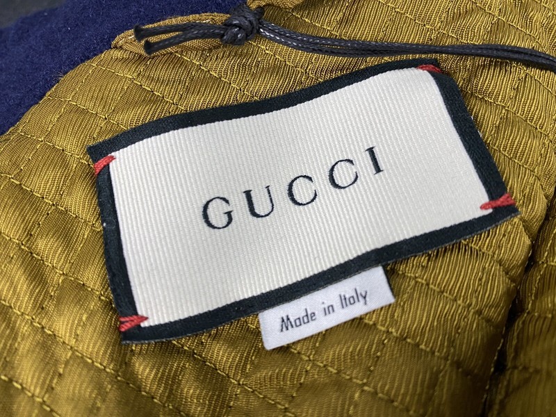 $3,000 Gucci Blue Wool Varsity Jacket Size US Large, EU 50 Made in Italy gallery