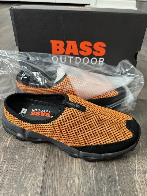Bass Outdoors Aqua Mesh Slide Water Shoes Flame Orange 8 BA22A310 New in Box