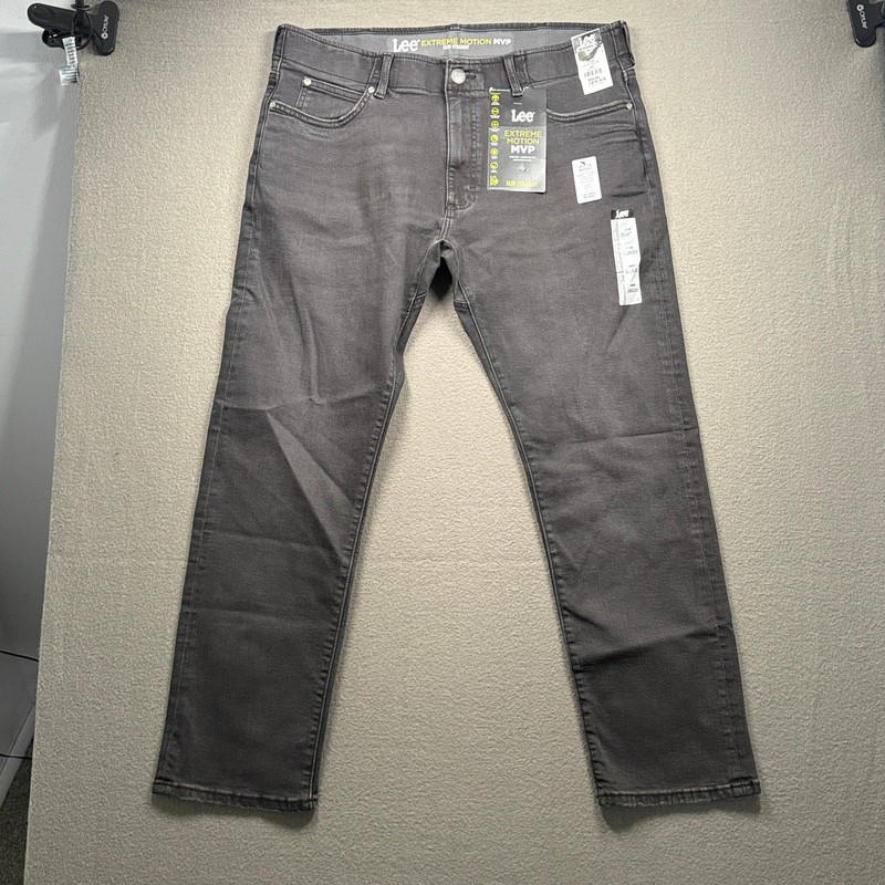 Lee Extreme Motion MVP Jeans Mens 38×30 Farrow Slim Straight Stretch 112335217