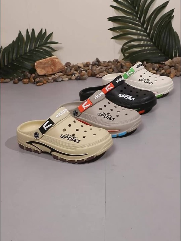 Men's Summer Fashion Casual Breathable Clogs with Thick Slip Resistant Soles, P gallery