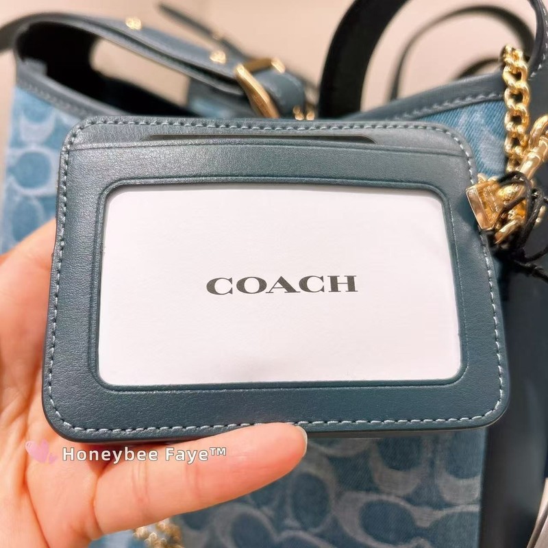 NWT Coach Zip Card Case In Signature Denim/With Quilting CDM29/CAR26/CZ466 gallery