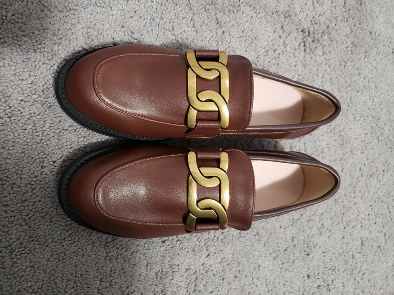ladies  fashion shoes size 6    brown brand  new