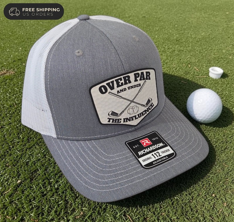 Over Par Under The Influence Golf Hat | Funny Golf Hat | Richardson 112 Hat