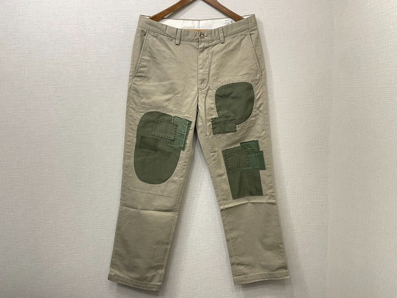 Polo Ralph Lauren Chinos, Size W32, Repaired and Customised, Beige
