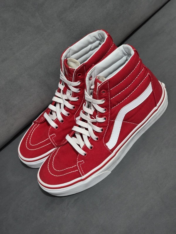 Size 9 - Vans Sk8- High Racing Red gallery
