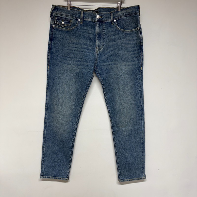 True Religion Jeans Men Rocco Relaxed Skinny Size 40 Denim Blue NWOT