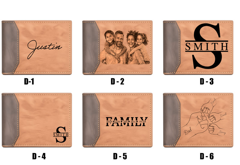 Custom Wallet For Dad With Kids Names, Day Gift, Customized Wallet gallery