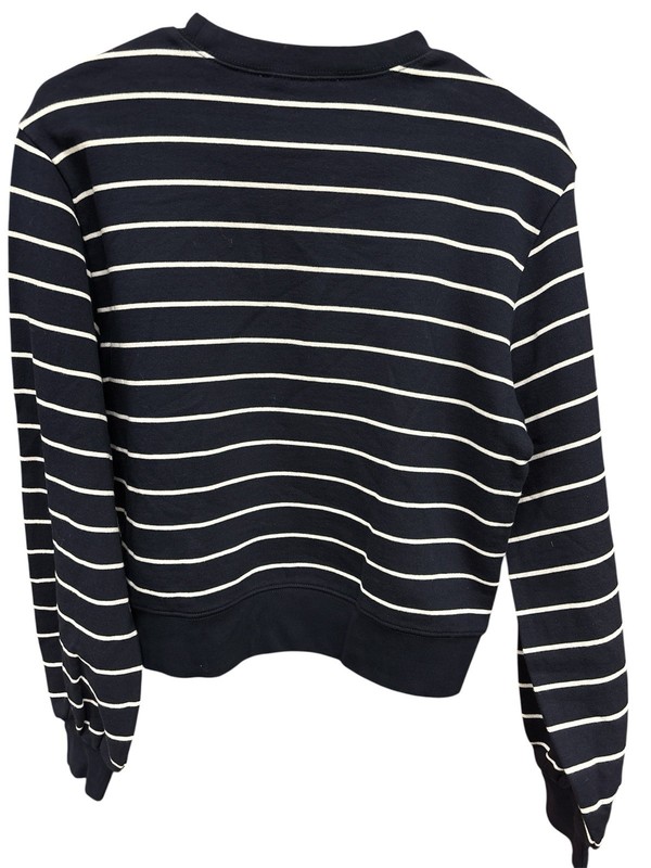 Frame Women's Blouson Long Sleeve Sweatshirt Navy & White US Size Small gallery