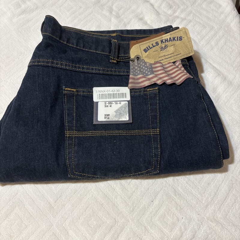 NWT Bills khakis 5C-SEVW DENIM VINTAGE SZ 42 x 30-Pocket CLASSIC FIT