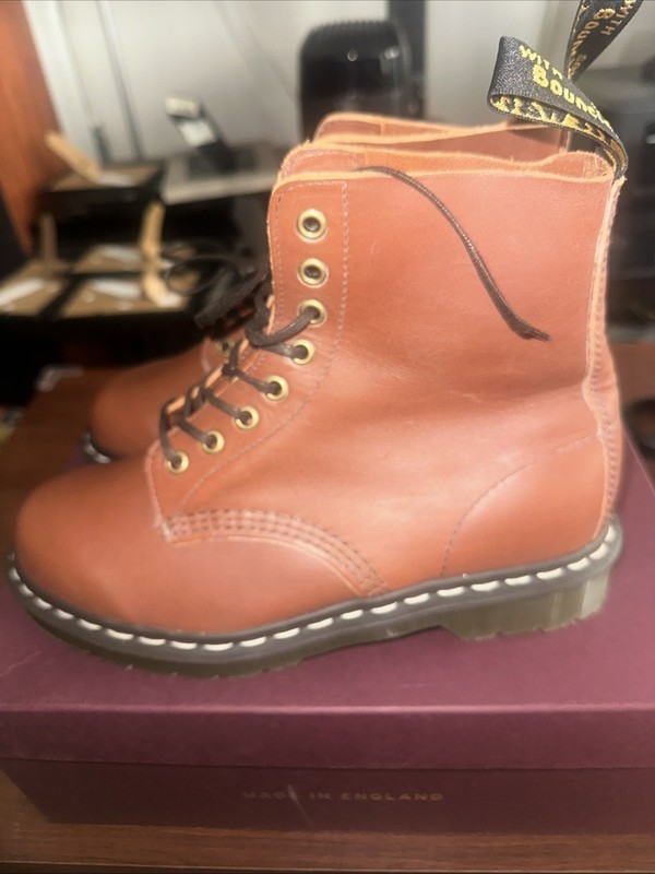 Dr. Martens 1460 Boots "Pascal" Horween Leather made in England! US Mens Size 8 gallery