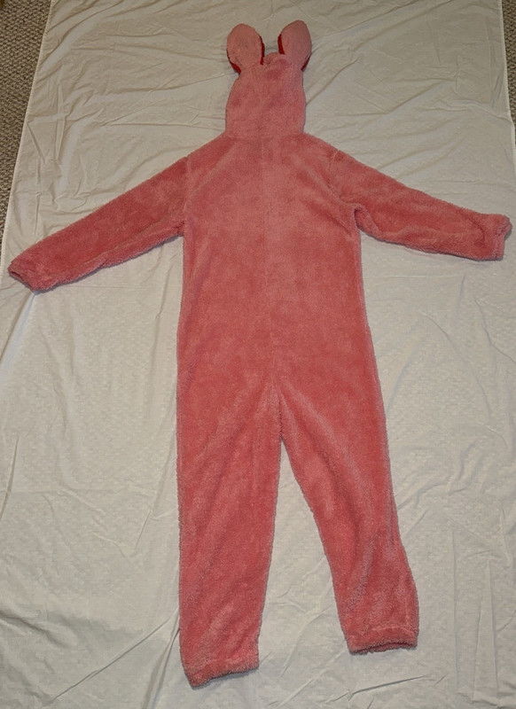 A Christmas Story Pink Fleece Hooded One-Piece Pajamas size L Holiday Cosplay gallery