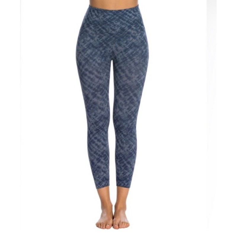 Spanx Blue Tie Dye Look at me now High Wiasted Seamless cropped Legging sz 1X
