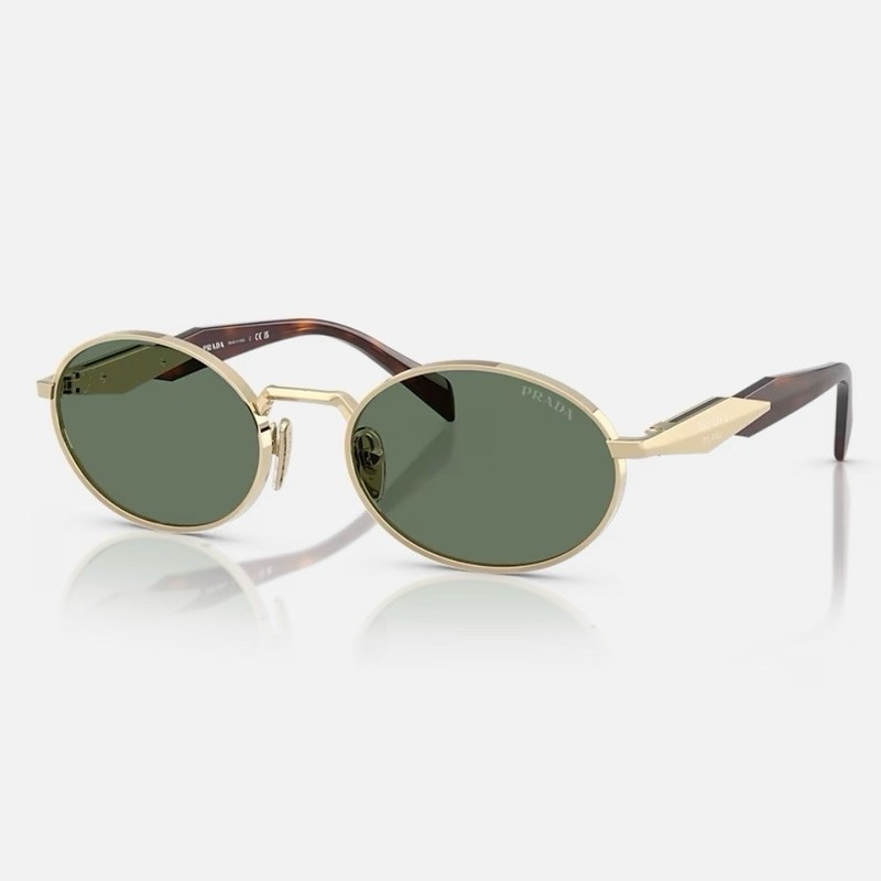 Prada PR 65ZS 3C51 Pale Gold Dark Green 55mm Authentic Italy