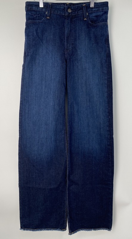 Kimes Ranch Womens Jean Dark Wash Blue Size 2×32 Olivia High Rise Wide Raw Hem