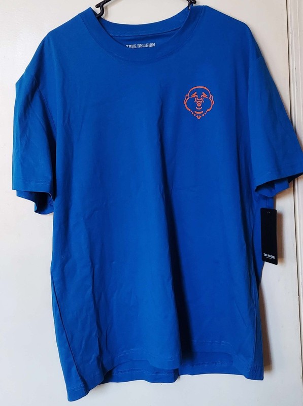 True Religion World Tour Tee Blue Color Size L (NWT)